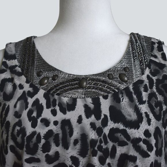 Dress Barn Animal Print Dress Size 4 - Picture 5 of 7